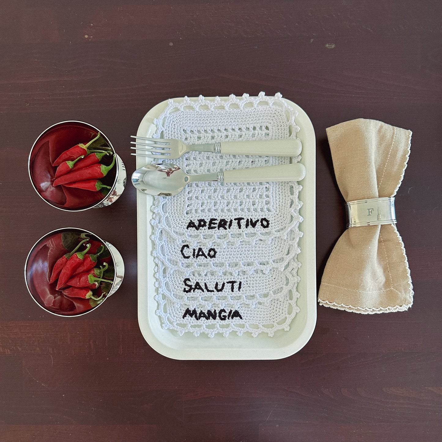 Mini servis / coaster set