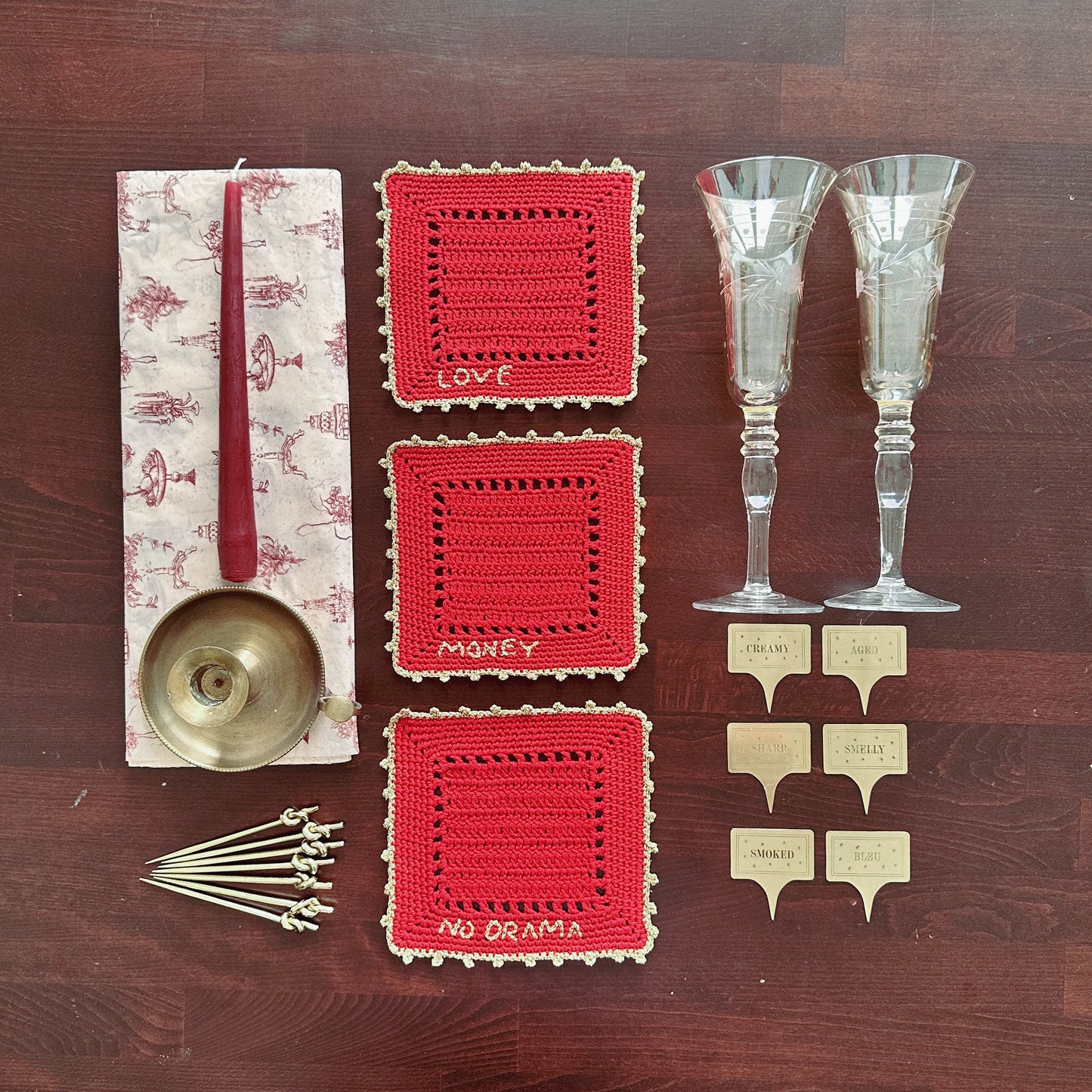 Wishlist 3’lü coaster set